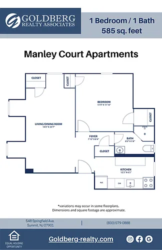 Floor plan One Bedroom Junior