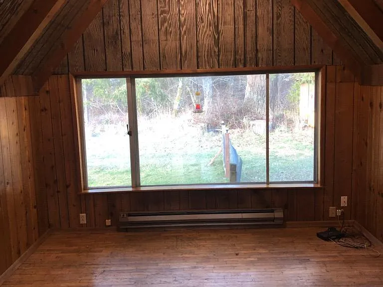 Living room facing river access.