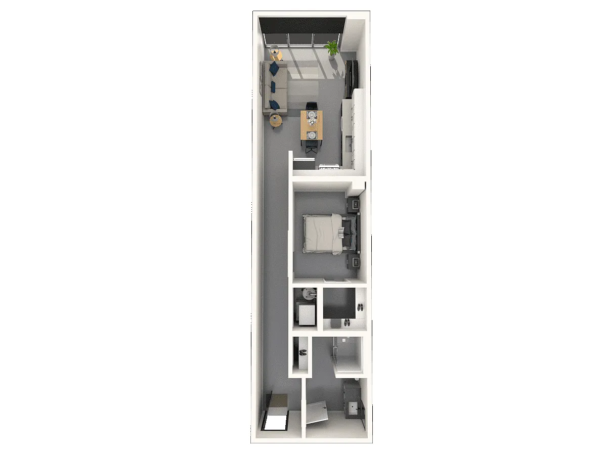 Floor plan 1X1 B