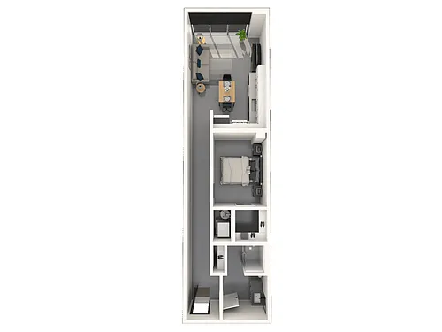 Floor plan 1X1 B