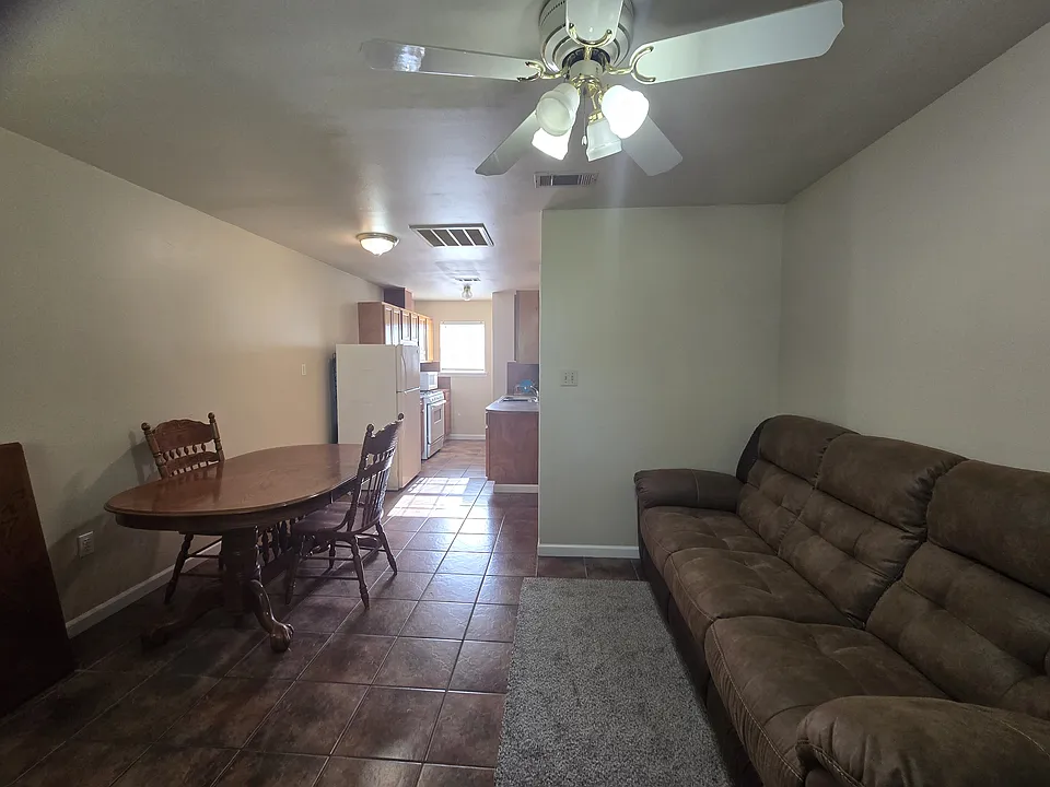 Living Room with sofas and dining table included