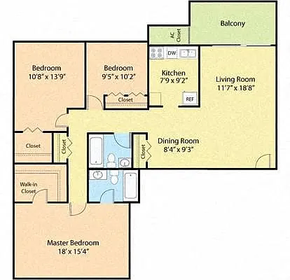 Floor plan Three Bedroom