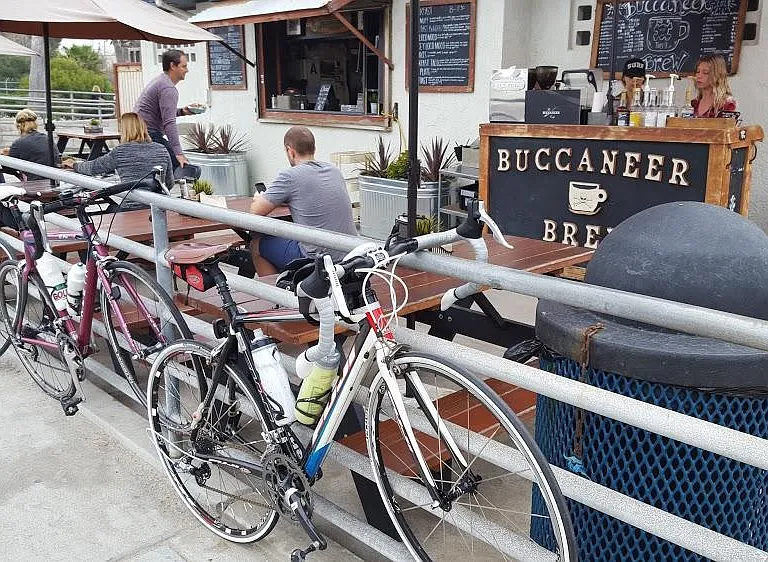 Cafe at Buccaneer Beach and Park just around the corner!