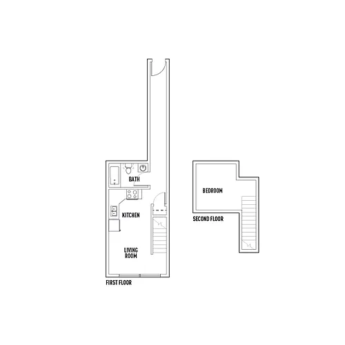 Floor plan 200 Staton - 1 Bed 1 Bath Unfurnished