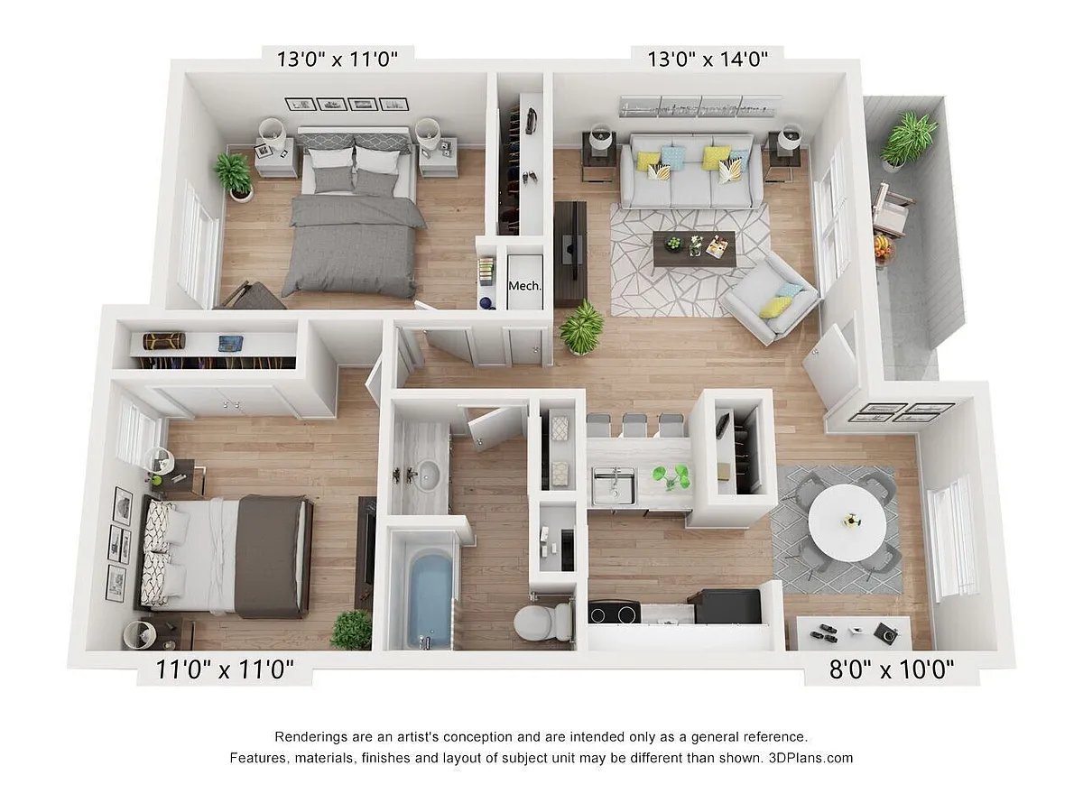 Floor plan 2x1A