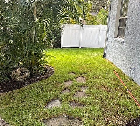 The left side of the garage