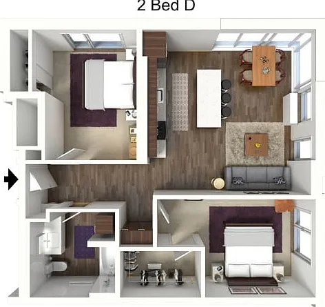 Two Bedroom D Two Bedroom D