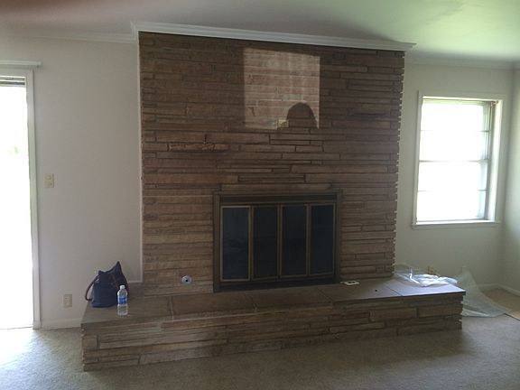 Wood burning fireplace