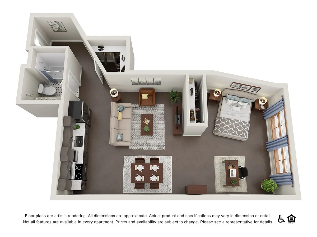 Floor plan Fremont Studio B