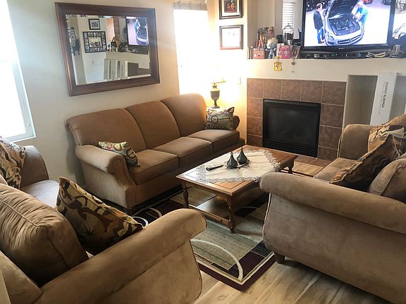 Example of living room when furnished (furniture not included)