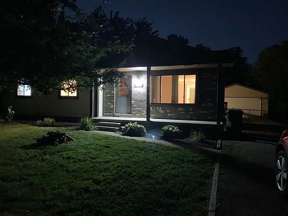 Night view and front yard