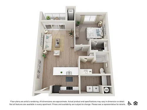 Floor plan 1x1-624