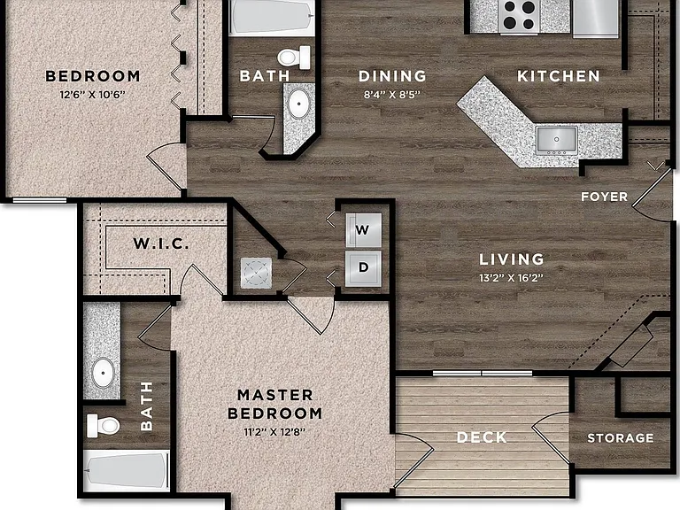 Two Bedroom Two Bath Floor Plan Two Bedroom Two Bath Floor Plan