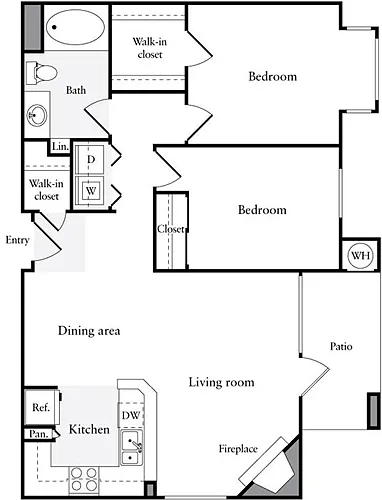 Floor plan 2 Bedrooms B