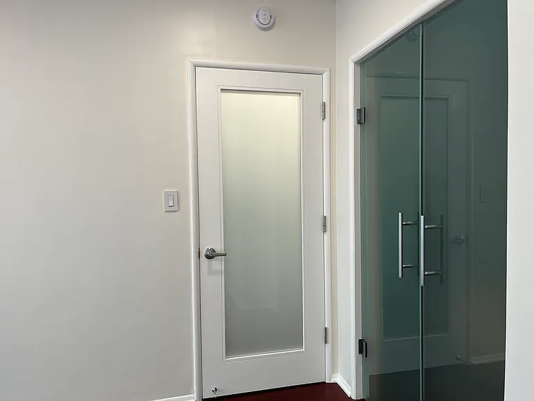 Glass door walk-in closet