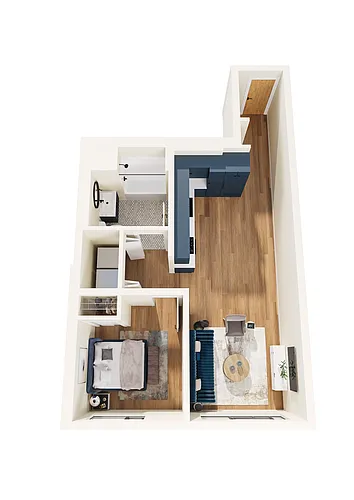 Floor plan 1-Bed C