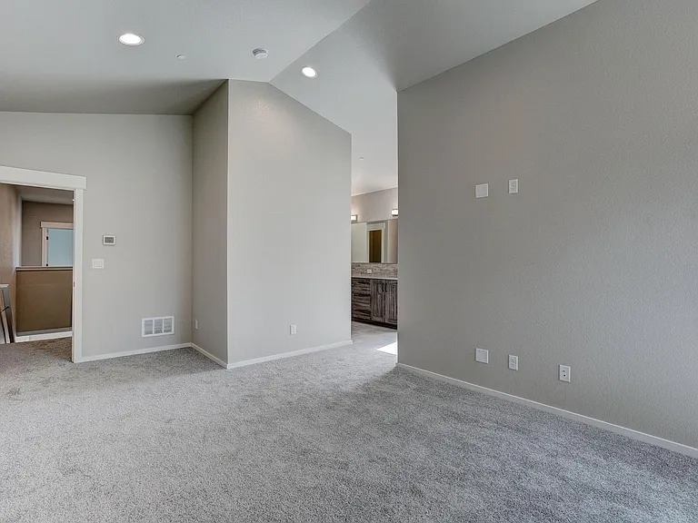 Master bedroom and bathroom