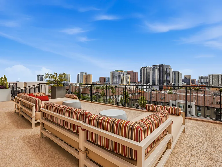 Rooftop pool lounge