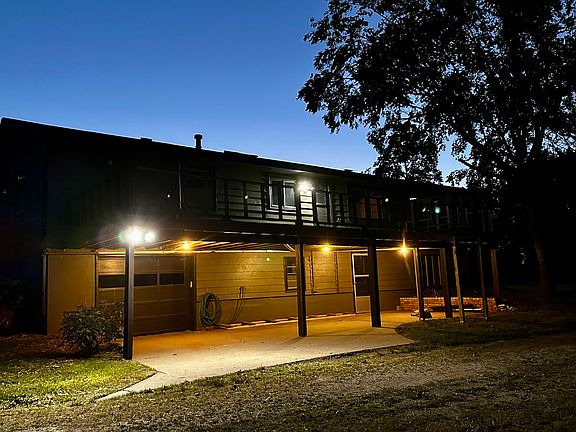 Back of the house at night