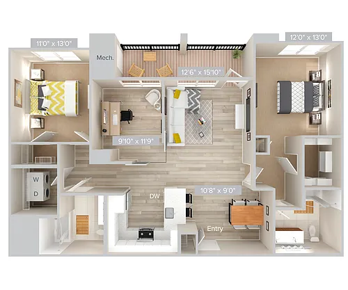 Floor plan B11DPS-1313