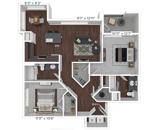 Floor plan B3-1117