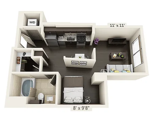 Floor plan Studio E1N-PH