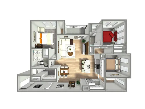 Floor plan 3X2 B