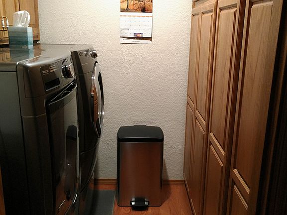 Laundry with cabinets