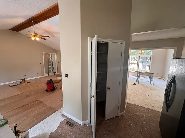 Double Doors for your kitchen pantry. Freshly painted white.