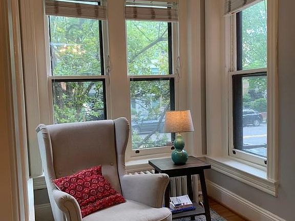 Reading nook in front of living room