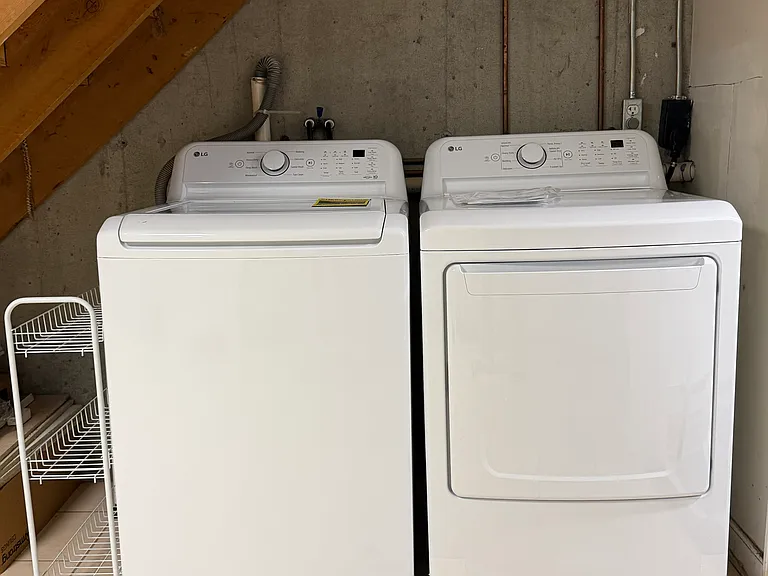 New LG washer & dryer units in basement