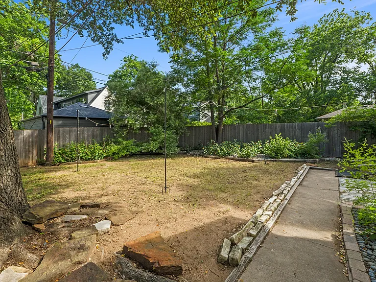 large fenced in backyard