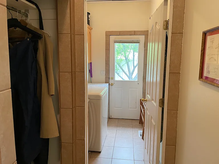 Laundry area off kitchen
