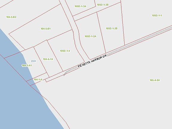 Plat showing parcel & beach