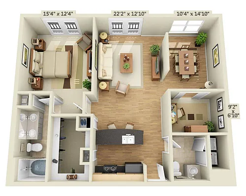 Floor plan Lakeside - Lombardi