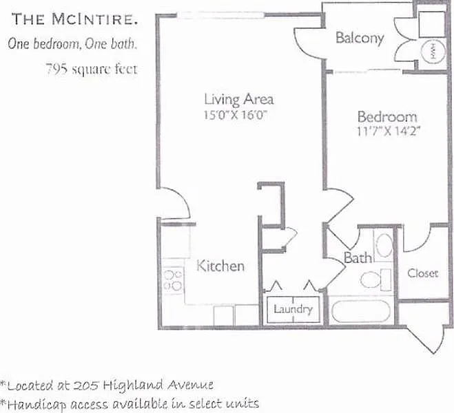 Floor plan The McIntire
