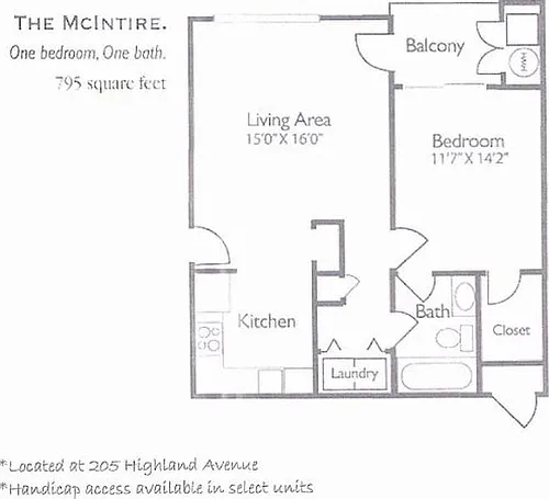 Floor plan The McIntire