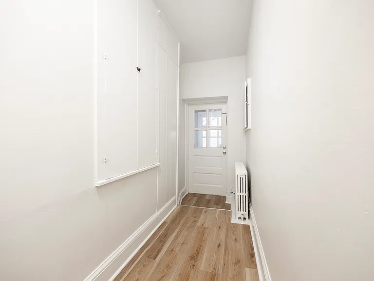 hallway with storage