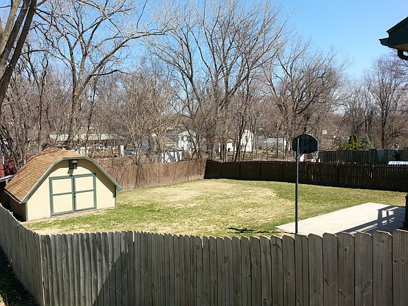 View of back yard from SW 