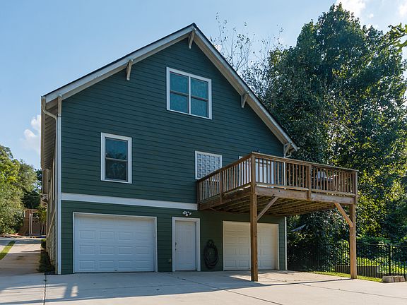 2 car garage and deck.