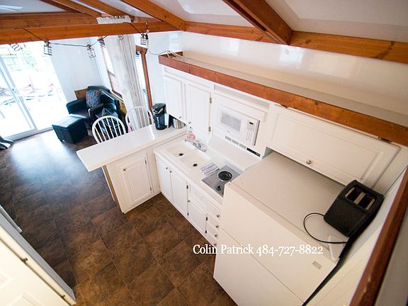 View of kitchen from loft 