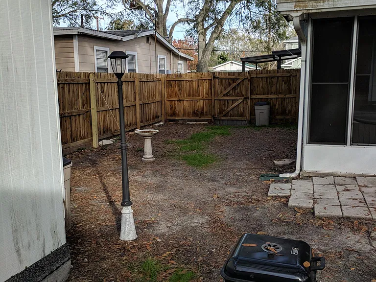 side of backyard