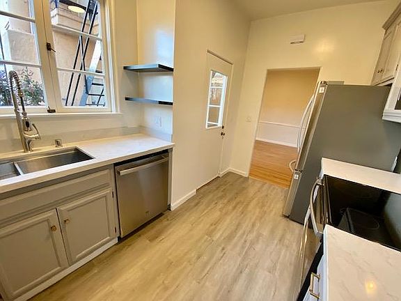 Kitchen and back door.