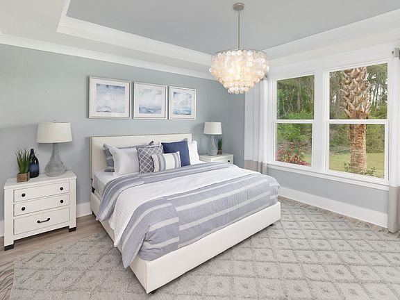 Bright and spacious Owner s Suite with tray ceiling and room to relax