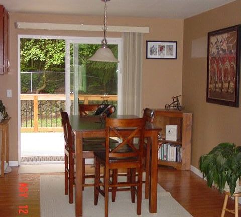 Dining room and slider to deck