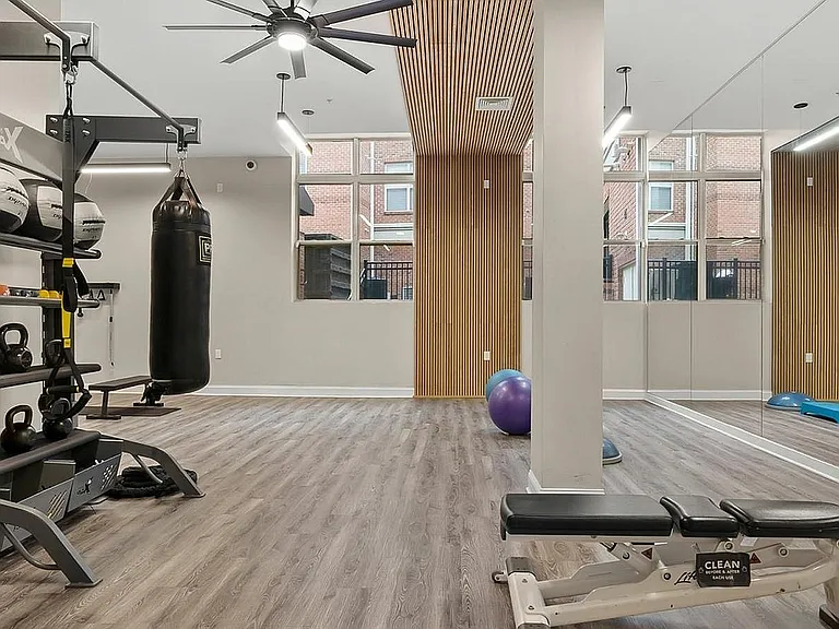 Enhance your lifestyle with this contemporary home gym, designed for fitness enthusiasts.