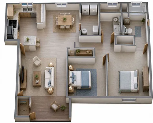 Floor plan Two Bedroom