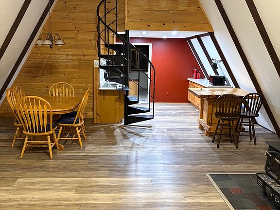 Dining room table and bar included.