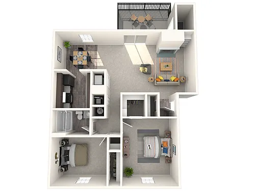 Floor plan Two Bedroom Apartment