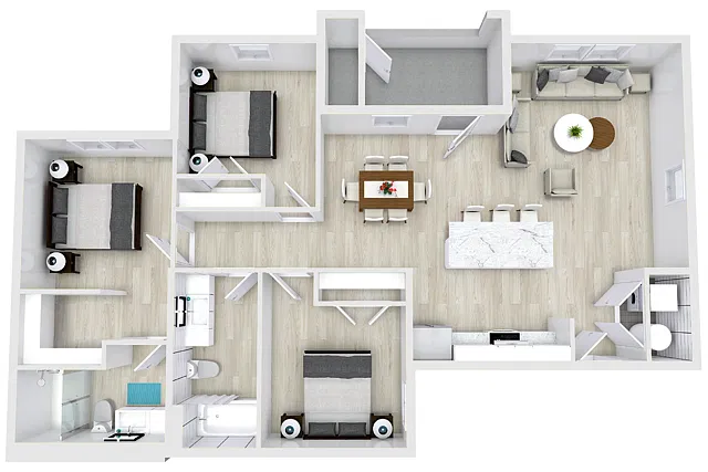 Floor plan 3 Bed 2 Bath